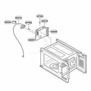 Sensor Parts Diagram and Parts List for KM36SW MWEWCF LG Range