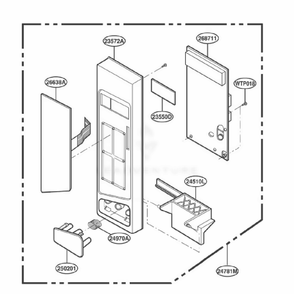 Control Panel Parts Diagram and Parts List for KCMS145JBT0 ABSEKAD LG Range