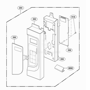 Part Location Diagram of 4781W1M452A LG CONTROLLER ASSEMBLY,KEYP