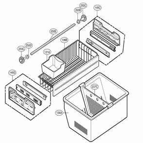 Freezer Parts Diagram and Parts List for 78559 AWBCSEF LG Refrigerator