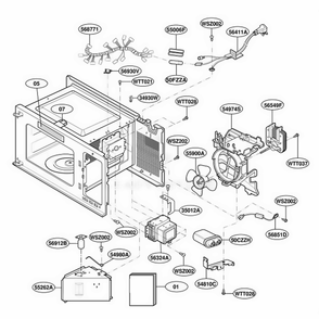 Part Location Diagram of 3850W3A325A LG LABEL,COOKING GUIDE