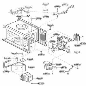 Interior Parts Diagram and Parts List for KCMS185JBT0 ABSEKAD LG Range