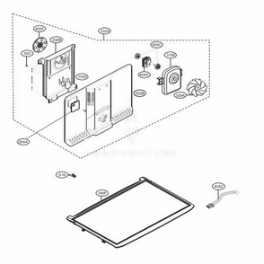 Freezer Part Diagram and Parts List for LTCS24223B AWBCNA3 LG Refrigerator