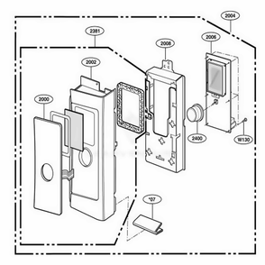 Controller Parts Diagram and Parts List for 80802 AWHESEA LG Microwave