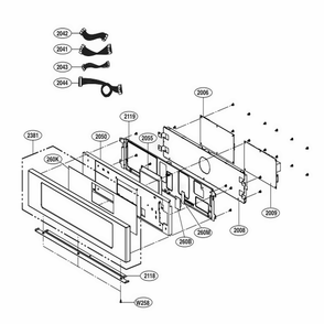 Controller Parts Diagram and Parts List for LWC3063BD ABDLLGA LG Range