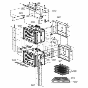 Assembly Diagram and Parts List for LWD3063ST ASTLLGA LG Wall Oven