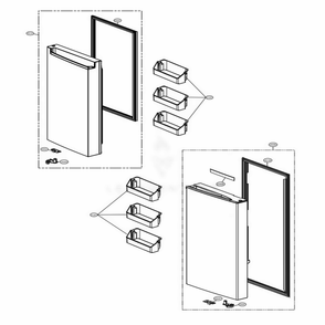 F-Room Door Part Diagram and Parts List for LNXS30996D ASBCNA0 LG Refrigerator