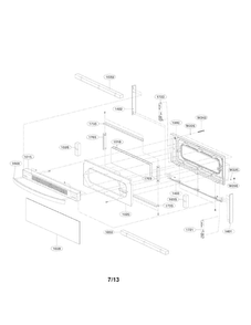 Upper Door Parts Diagram and Parts List for LDG3035SB  LG Range