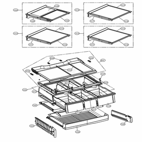 Refrigerator Parts Diagram and Parts List for LFXS30726M AMTCNA0 LG Refrigerator