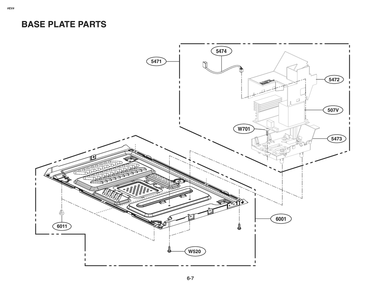 Base Plate Parts Diagram and Parts List for MSER1590C CSTEWAL LG Miscellaneous