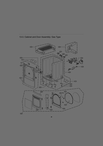 Cabinet And Door Assembly Diagram and Parts List for RN1380ES ASSEEUS LG Dryer