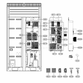 Main 1 Diagram and Parts List for ARUB169BTE4 AWGBLUS LG Air Conditioner