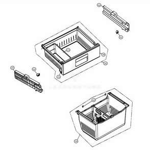 Freezer Parts Diagram and Parts List for 74012 ASWCSE1 LG Refrigerator