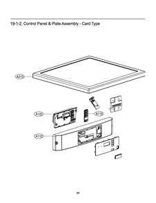 Control Panel And Plate Assembly Card Type Diagram and Parts List for RV1840CD4 ASSEELC LG Dryer