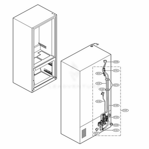 Ice Maker And Ice Bin Parts 2 Diagram and Parts List for SKSFD3613S ASTCNA0 LG Refrigerator