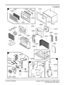 Diagram 1 Diagram and Parts List for X3NC10BNLE2 AT3AHDS LG Air Conditioner