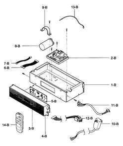 Control Box Assy Diagram and Parts List for 58075123700  Kenmore Air Conditioner