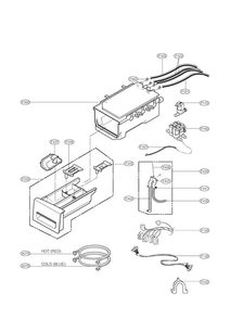 Dispenser Assembly Diagram and Parts List for WM3988HWA  LG Washer