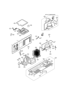 Machine Compartment Diagram and Parts List for LSC27918SW  LG Refrigerator