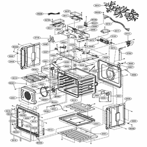 Upper Cavity Parts Diagram and Parts List for LSWD300BD AB6LSTD LG Range