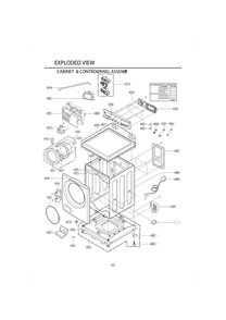 Cabinet And Controppanel Assemb Diagram and Parts List for F14F2CDYP5 ASSEPUS LG Washer
