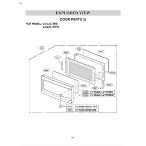 Section 4 Diagram and Parts List for LMV2073BB ABKELGA LG Microwave Oven Combo