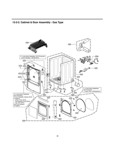 Cabinet And Door Assembly Diagram and Parts List for RN1381AS ABWEEUS LG Dryer