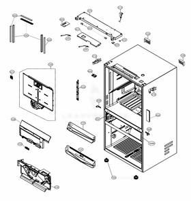 Case Part Diagram and Parts List for LRMVS3006S ASTCNA0 LG Refrigerator