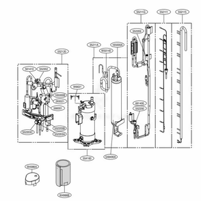 Cycle Parts Diagram and Parts List for ARUB060GSS4 EWGBLUS LG Air Conditioner