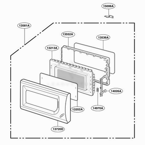 Part Location Diagram of 3581W1A227G LG Door assy,[mwo]