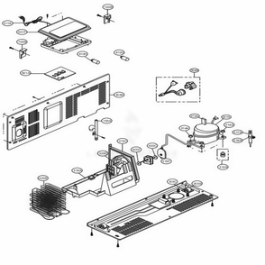 Machine Compartment Diagram and Parts List for LSXS26386S ASTCNA3 LG Refrigerator