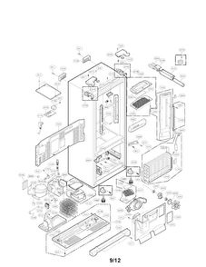 Case Parts Diagram and Parts List for LFX25980ST 01 LG Refrigerator
