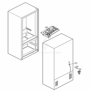 Ice Maker Parts Diagram and Parts List for LFC24770ST ASTCNA2 LG Refrigerator