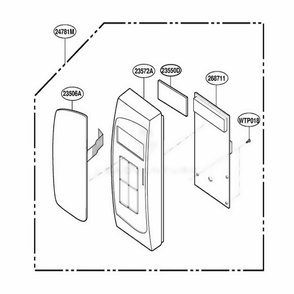 Part Location Diagram of 3572W0A176A LG PANEL,CONTROL
