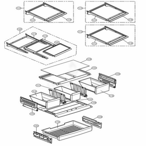 Refrigerator Parts Diagram and Parts List for LFX25978SW ASWCNA0 LG Refrigerator