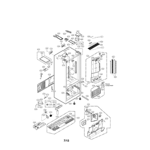 Case Diagram and Parts List for LFX29927ST 00 LG Refrigerator