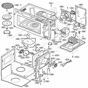 Interior Parts 1 Diagram and Parts List for DOTRC17SSC ASBEDOC LG Range