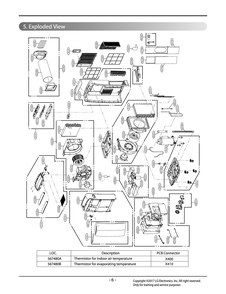 Air Conditioner Diagram and Parts List for P4NC14HSAG0 AWYAOSH LG Air Conditioner