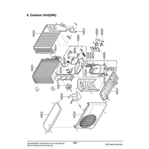 Section 2 Diagram and Parts List for LS-K2430HL AMB6CND LG Air Conditioner