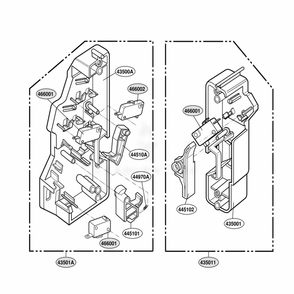Part Location Diagram of 3501W1A021A LG BOARD Assembly,[LATCH]