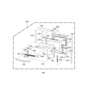 Door Diagram and Parts List for LRE30757ST 00 LG Range
