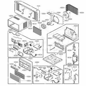 Part Location Diagram of 3530A11005A LG GRILLE,INLET