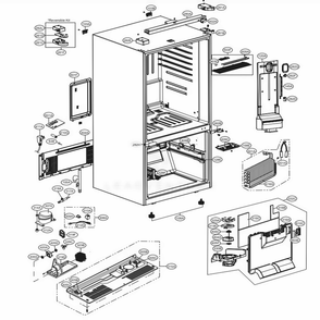 Case Parts Diagram and Parts List for LDC24370ST ASTCNA2 LG Refrigerator