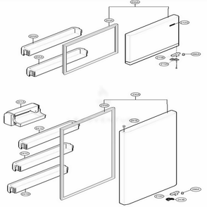 Door Parts Diagram and Parts List for LTCS24223W ASWCNA1 LG Refrigerator