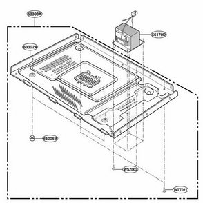 Base Plate Parts Diagram and Parts List for GT4175SPT CBSEWRP LG Wall Oven