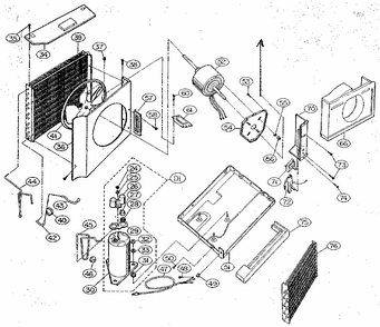 Unit Parts Diagram and Parts List for GA-0610AC  LG Air Conditioner