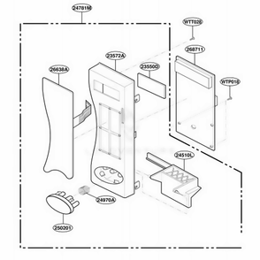 Control Panel Parts Diagram and Parts List for MT1100SHB0 ABKEWRP LG Range