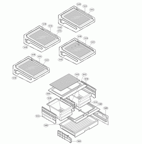 Refrigerator parts Diagram and Parts List for 79570322311  Kenmore Refrigerator