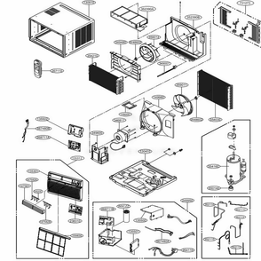 Main Diagram and Parts List for LW1516ER AT1AUSH LG Air Conditioner