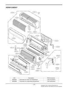 Diagram 1 Diagram and Parts List for ASNW123BSA7 ANWBEUS LG Air Conditioner